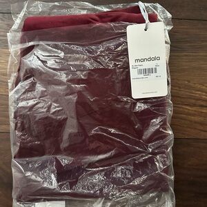 Mandala Large Slim regular scrub pants BNWT wine color